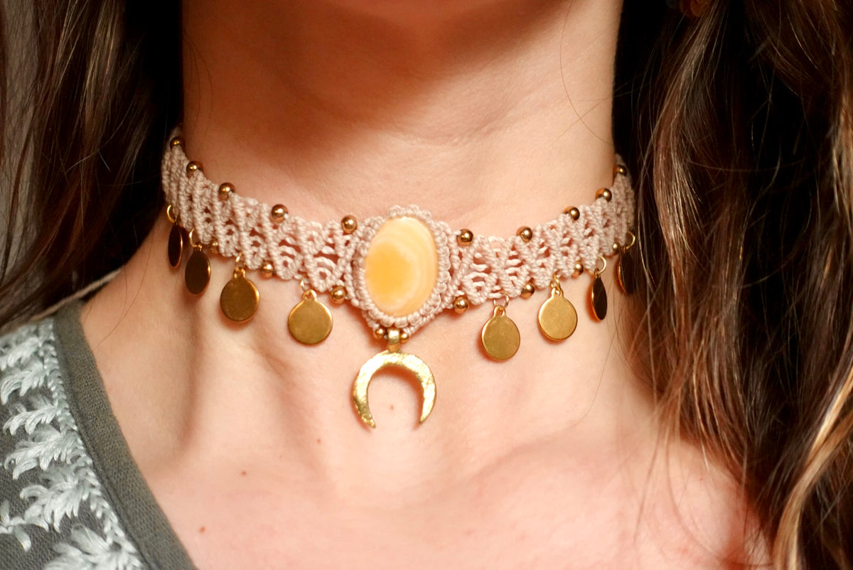 Choker Bali Luna Calcita
