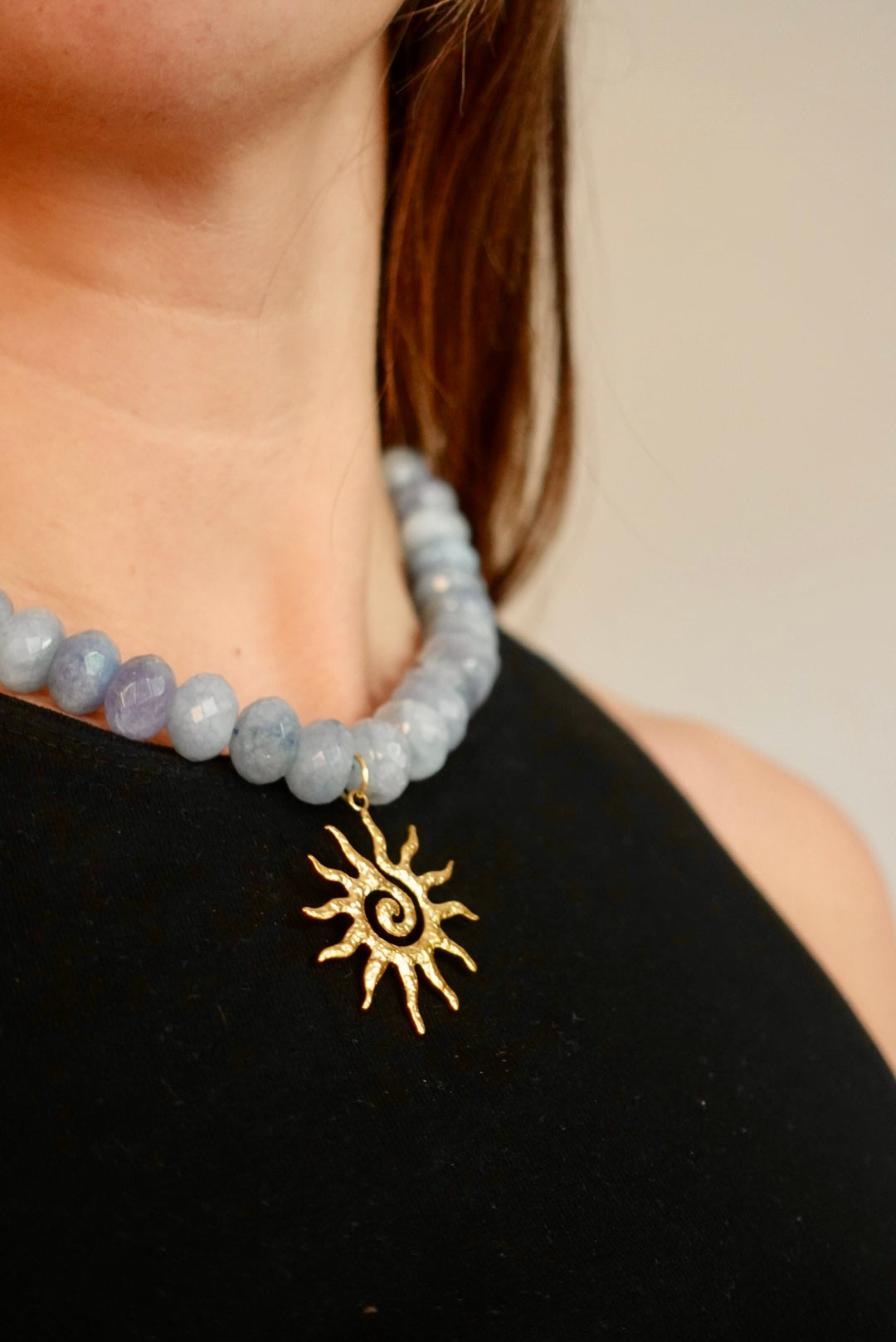 Collar Joy - Ágata Blue Lace (sol)