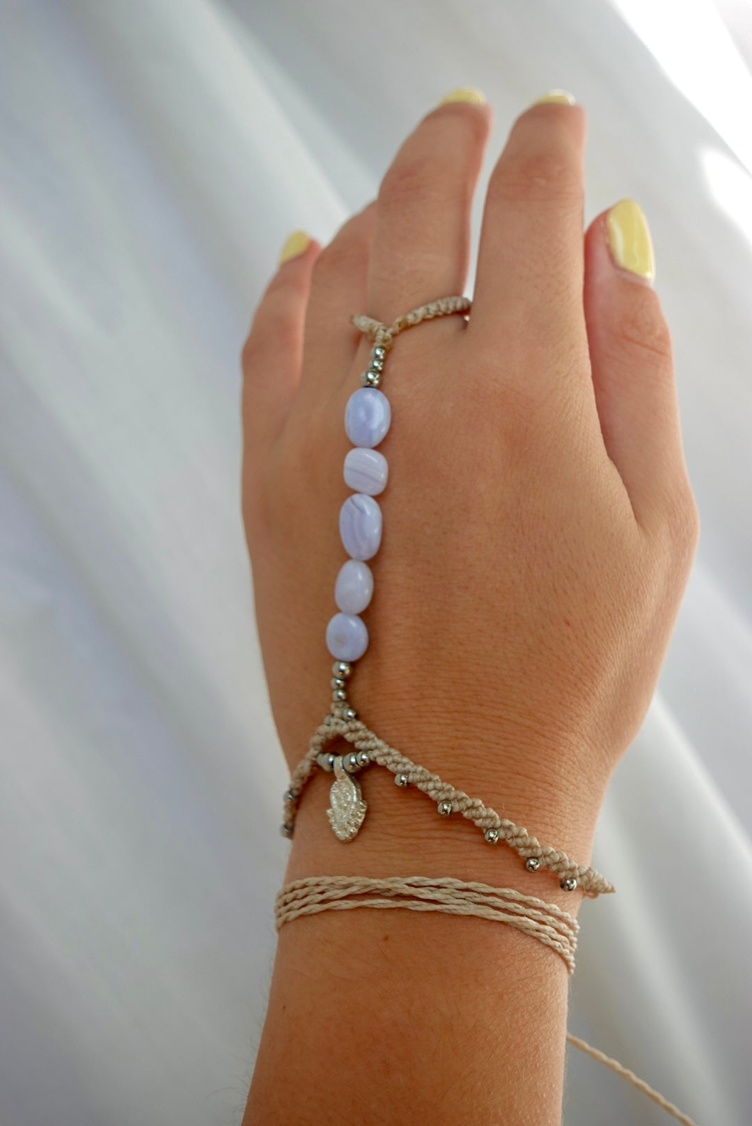 Pulsera Lisboa Agata Blue Lace (blanca)