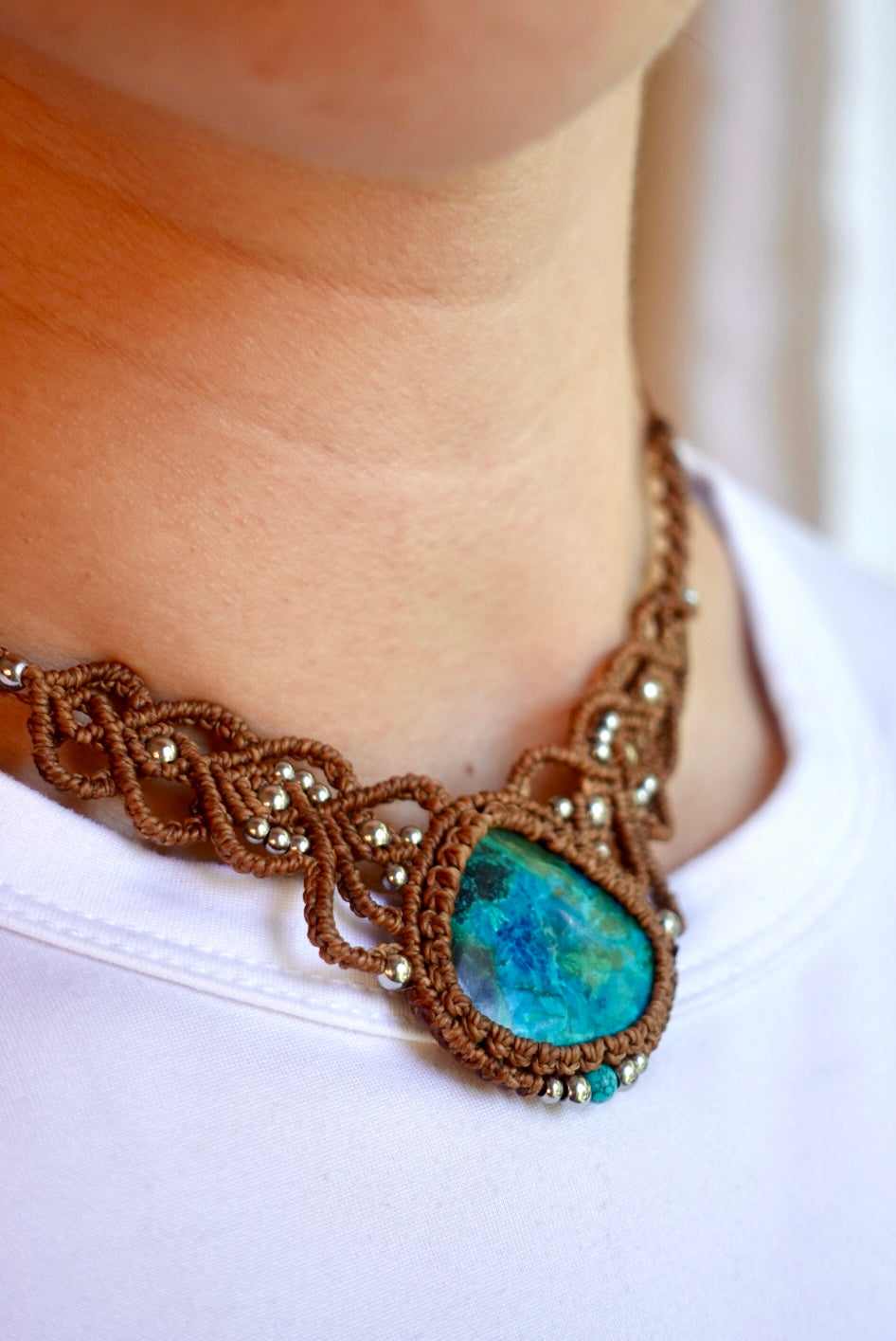 Collar Aruba Shattuckita + Turquesa