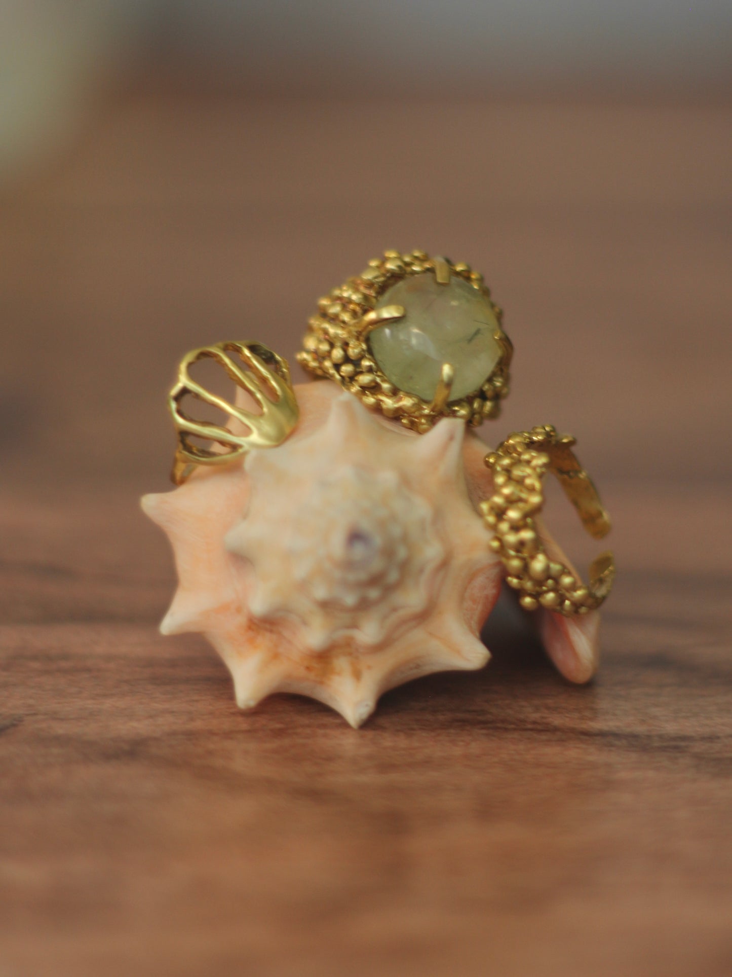 Anillo Marea Prehnita (bronce)