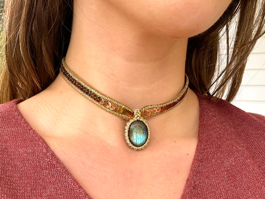 Choker Festa Labradorita