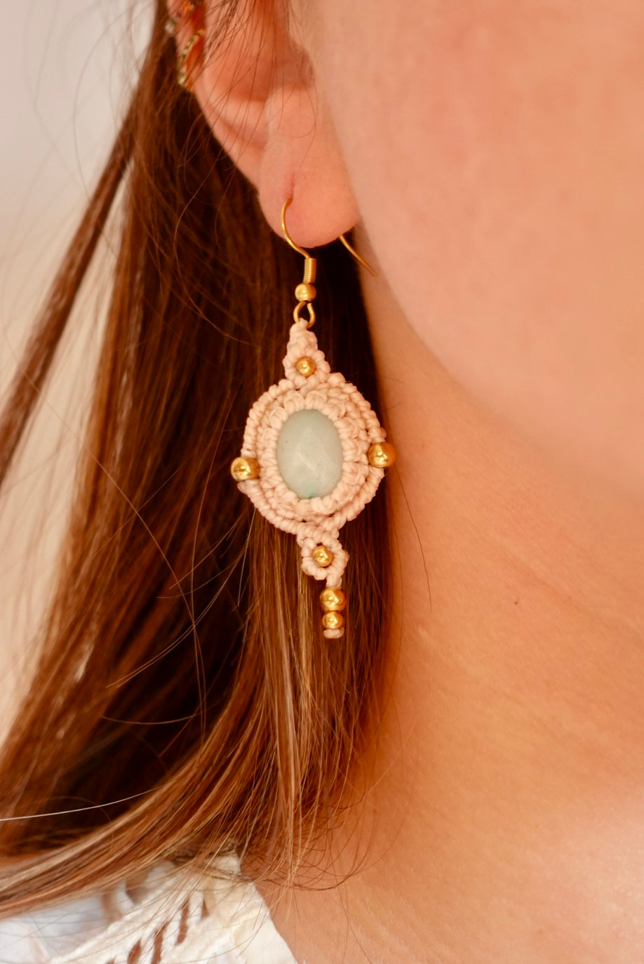 Aros Amazonita (blanco)