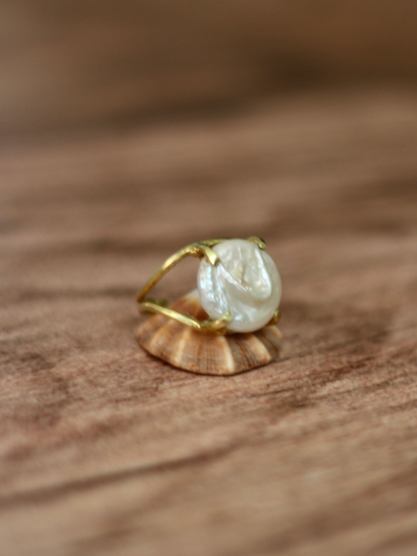 Anillo Reflejo Perla (bronce)