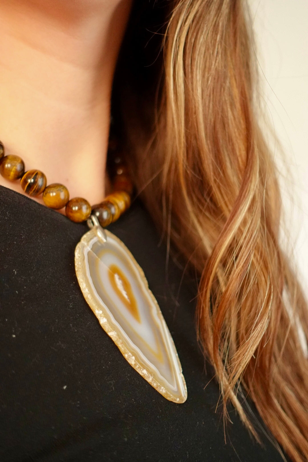 Collar Joy - Ojo de Tigre + Ágata