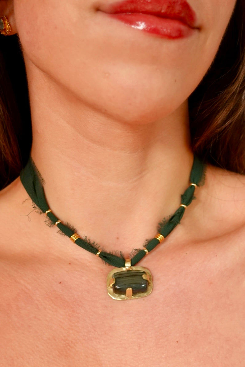 Collar Alchemia Labradorita Bronce