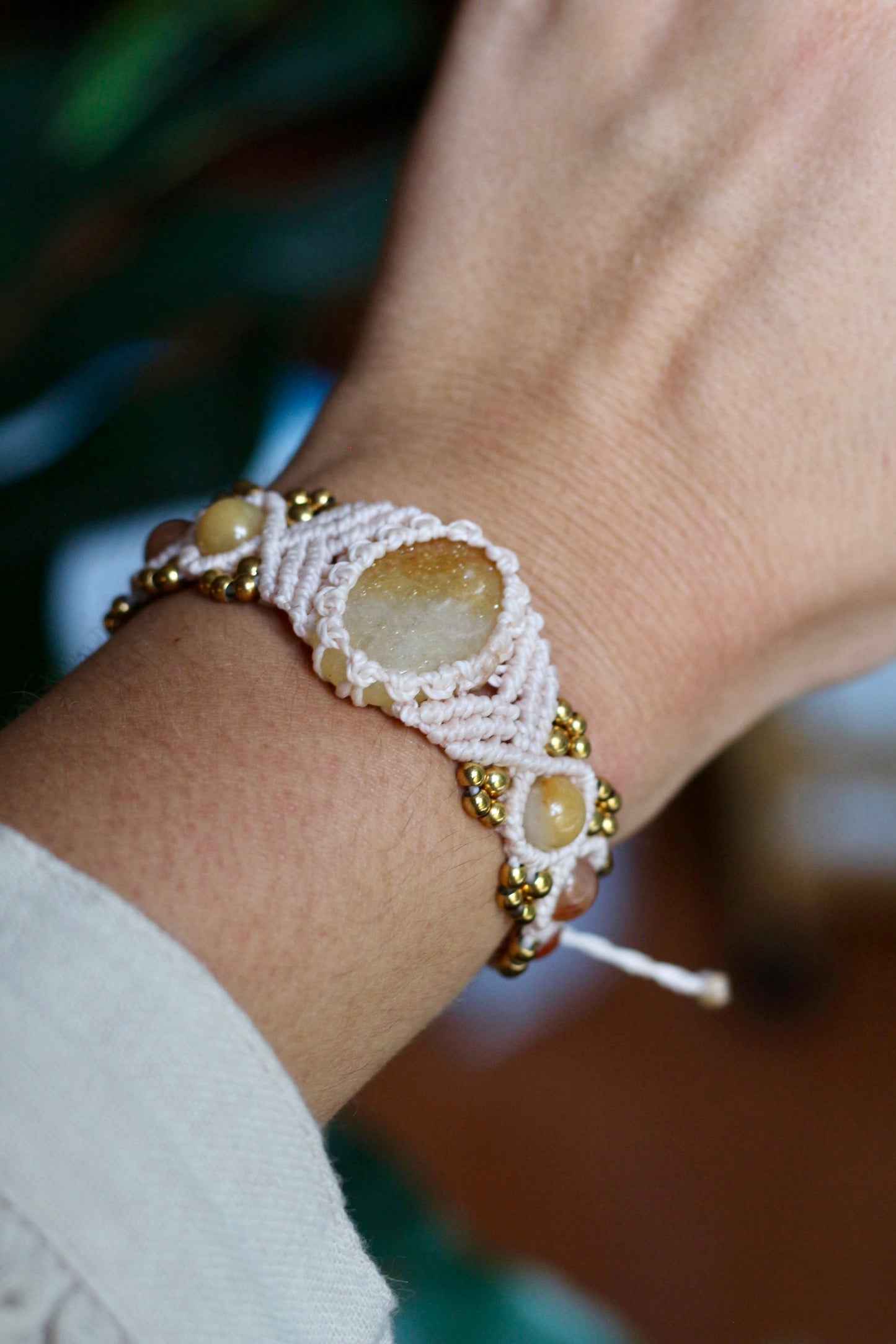 Pulsera Kenia Jade Dorado