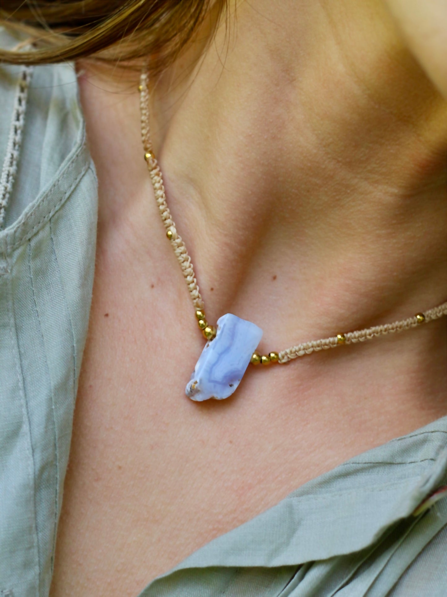 Collar Belice Agata Blue Lace