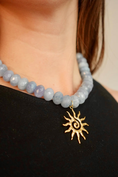 Collar Joy - Ágata Blue Lace (sol)