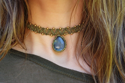 Collar Pipa Labradorita