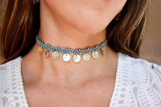 Collar Maui Nácar (celeste)