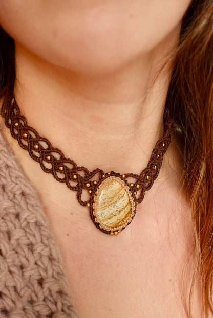 Collar Milos Jaspe Paisaje