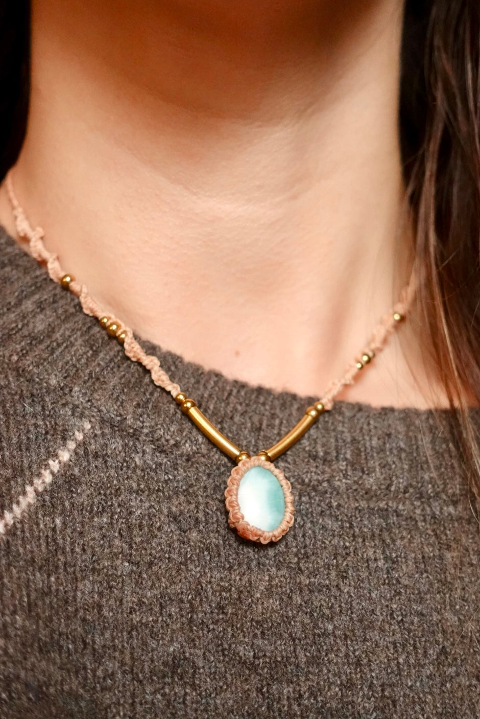 Collar Belice Larimar (beige)