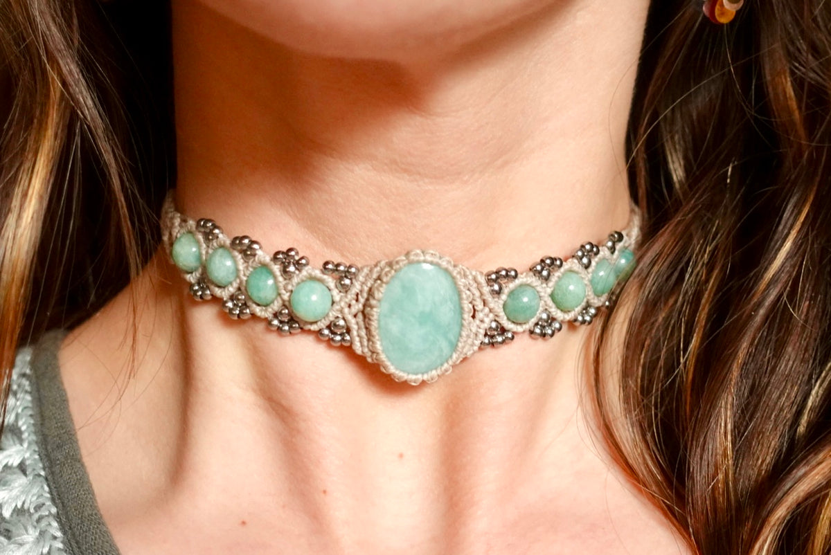 Choker Kenya Amazonita