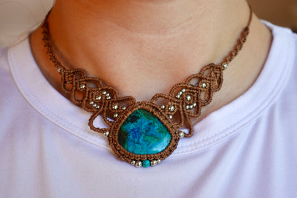 Collar Aruba Shattuckita + Turquesa