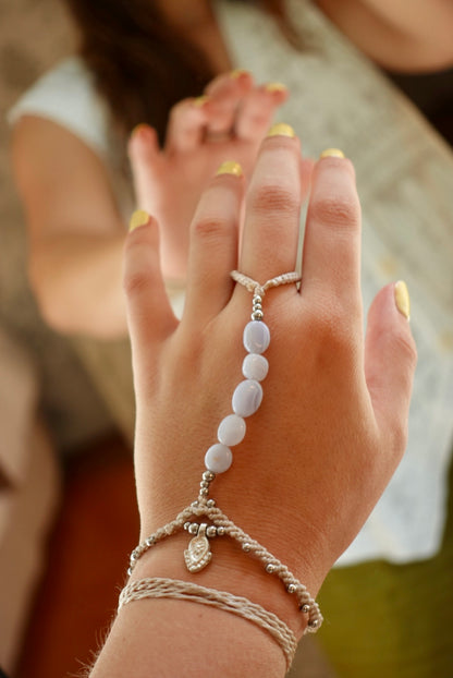 Pulsera Lisboa Agata Blue Lace (blanca)