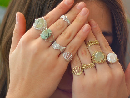 Anillo Marea Prehnita (plata)