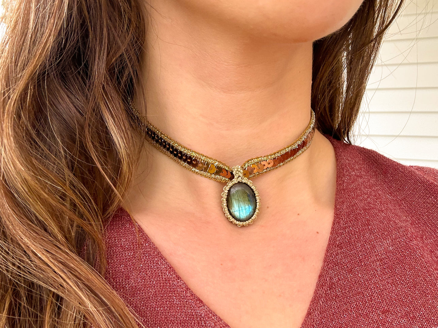 Choker Festa Labradorita