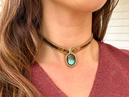 Choker Festa Labradorita
