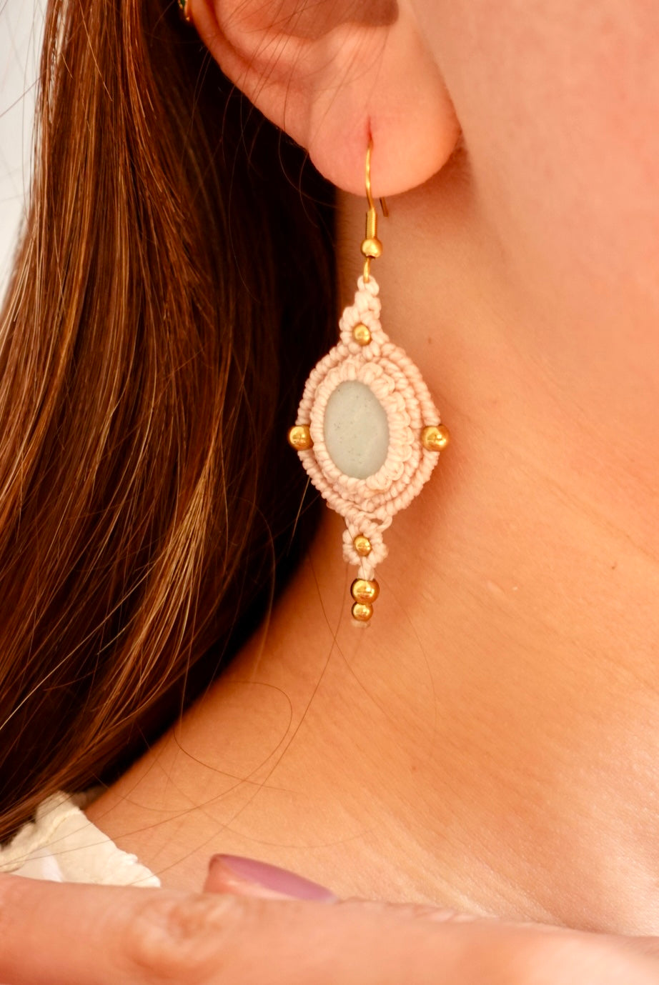 Aros Amazonita (blanco)