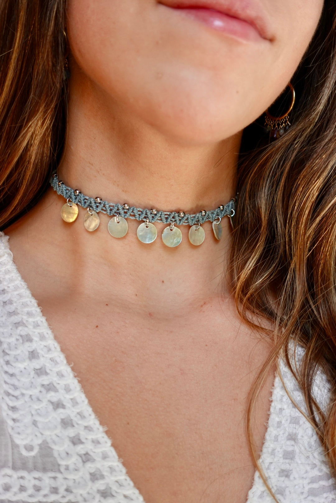 Collar Maui Nácar (celeste)