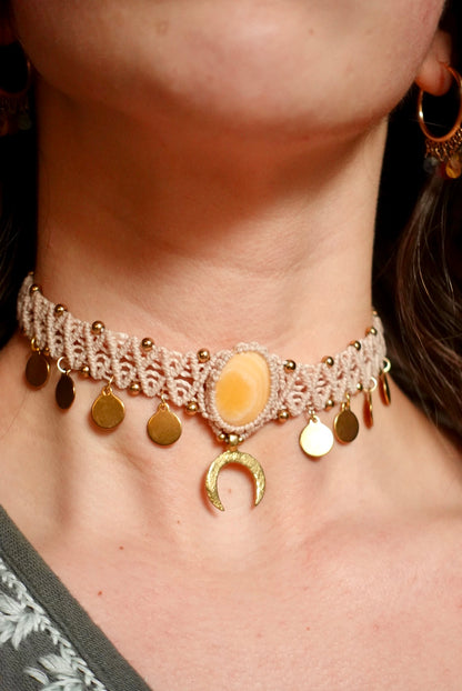 Choker Bali Luna Calcita