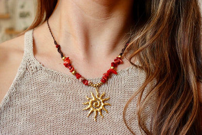 Collar Amalfi Coral Rojo