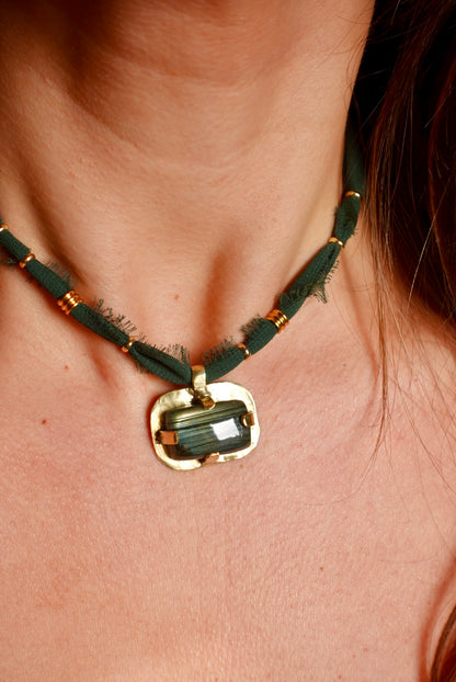Collar Alchemia Labradorita Bronce