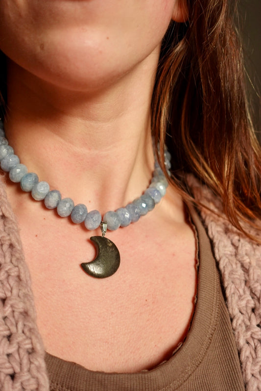 Collar Joy Agata Blue Lace+ Pirita
