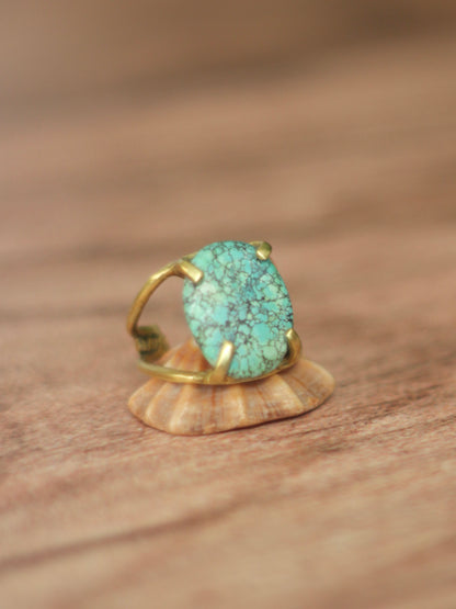 Anillo Reflejo Turquesa (Bronce)