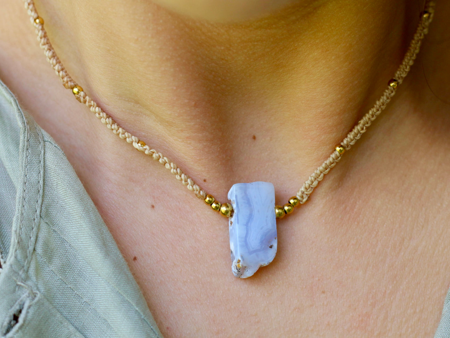 Collar Belice Agata Blue Lace