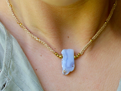 Collar Belice Agata Blue Lace