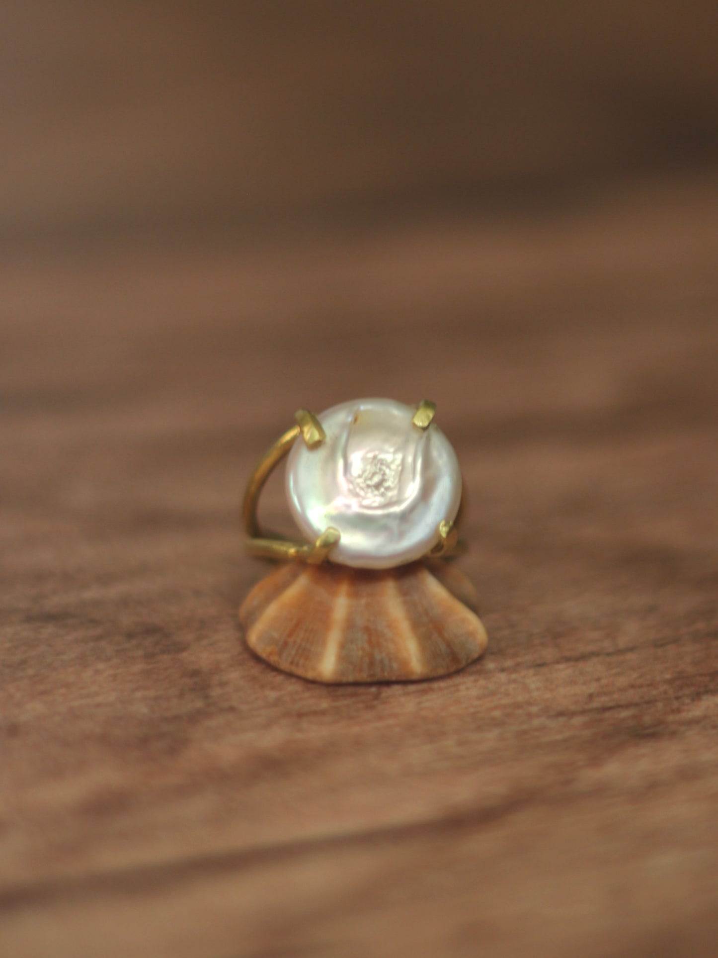 Anillo Reflejo Perla (bronce)