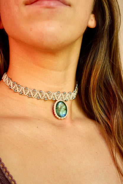 Collar Pipa Labradorita