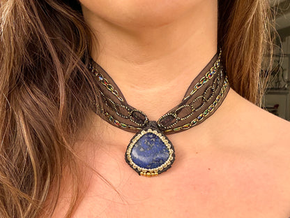 Choker Aura Lapislázuli