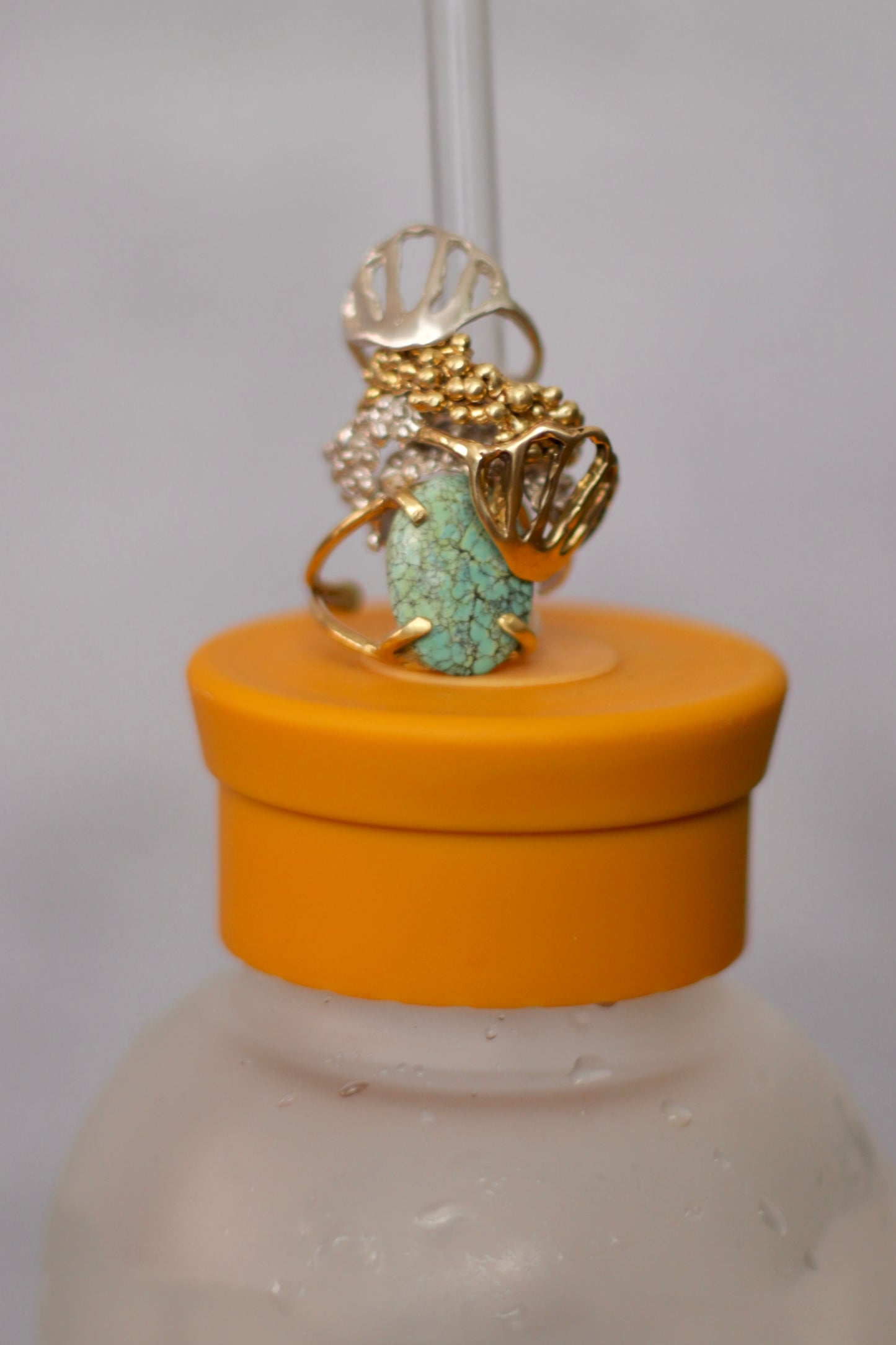 Anillo Reflejo Turquesa (Bronce)