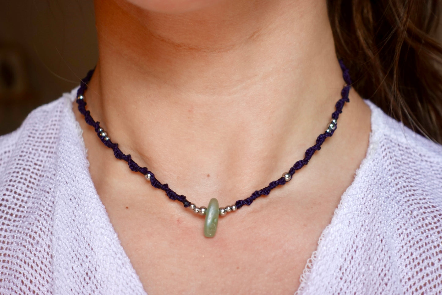 Collar Belice Jade (azul marino)