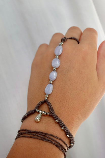 Pulsera Lisboa Agata Blue Lace (gris)