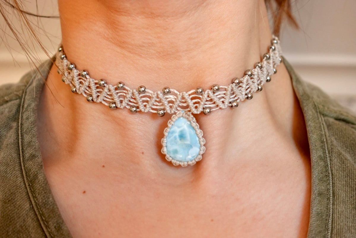 Collar Pipa Larimar