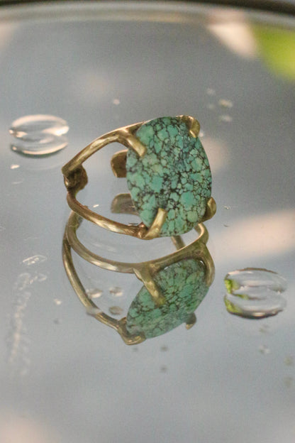 Anillo Reflejo Turquesa (Bronce)