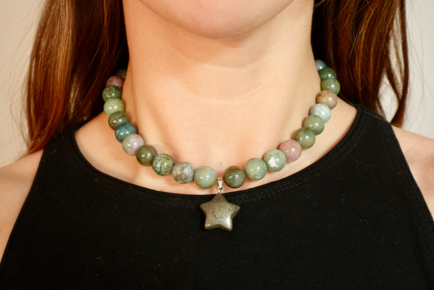 Collar Joy - Ágata India + Pirita