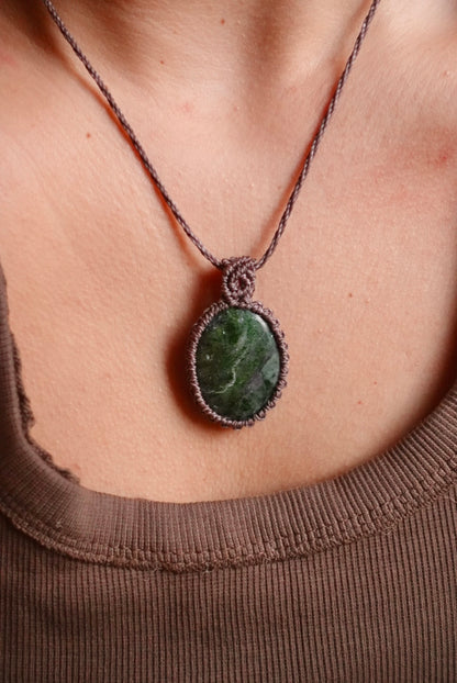 Collar Mallorca Agata Musgo