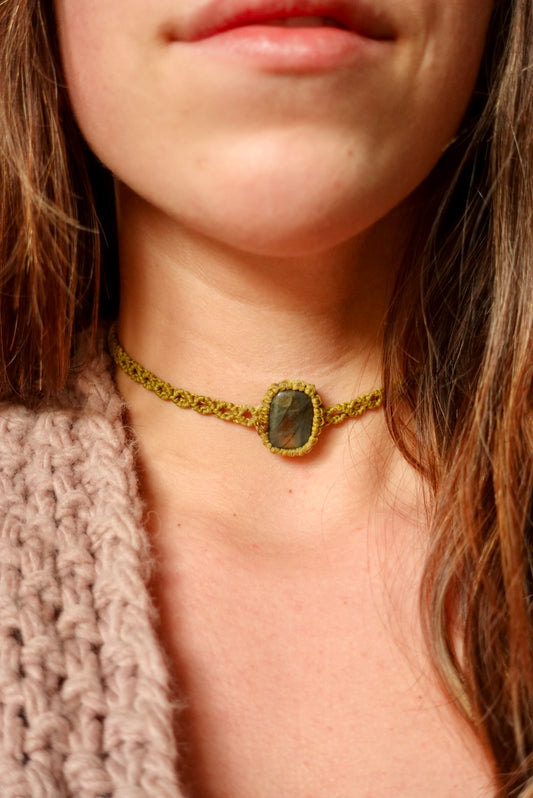 Choker Zicatela Labradorita
