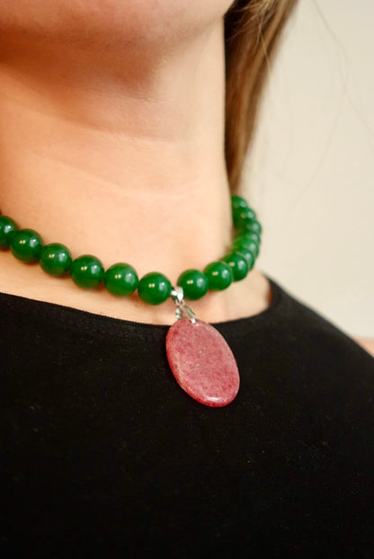 Collar Joy - Aventurina + Rodonita