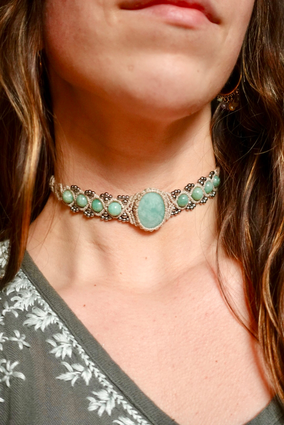 Choker Kenya Amazonita