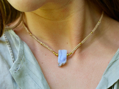 Collar Belice Agata Blue Lace