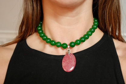 Collar Joy - Aventurina + Rodonita