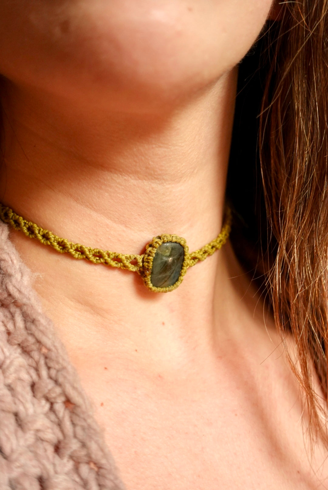 Choker Zicatela Labradorita
