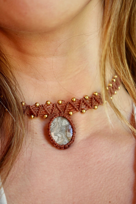 Collar Pipa Agata Crazy Lace