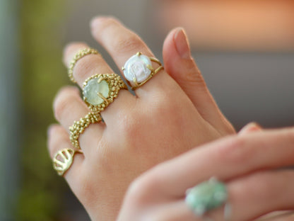 Anillo Marea Prehnita (bronce)